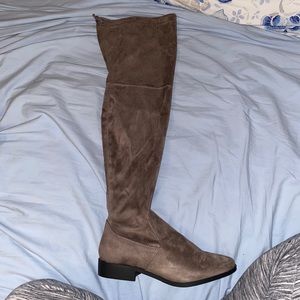 Brand new gray over the knee boots